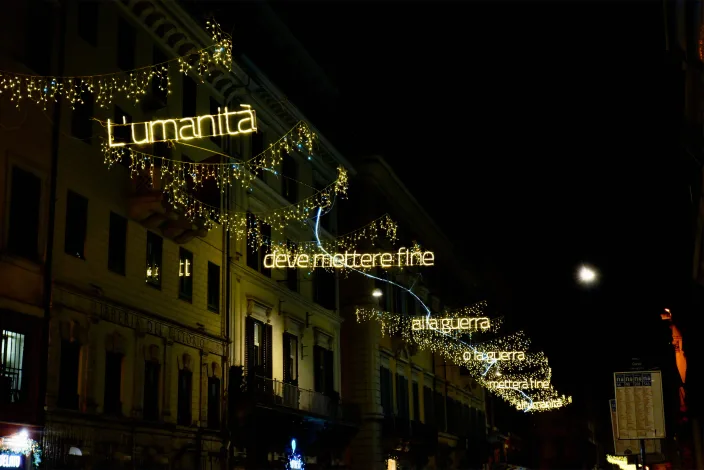 Christmas decor with a message